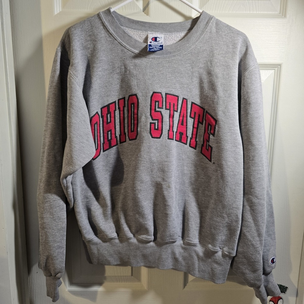 Champion Crewneck Size Medium Vtg 90s Ohio State University Sweatshirt Spell Out